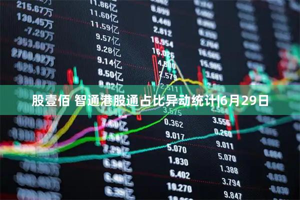 股壹佰 智通港股通占比异动统计|6月29日