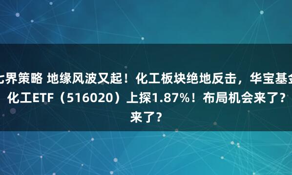 七界策略 地缘风波又起！化工板块绝地反击，华宝基金化工ETF（516020）上探1.87%！布局机会来了？